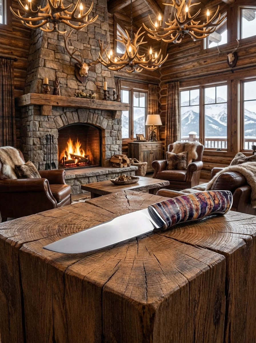 Luxusní lovecký nůž z oceli M390 - 03